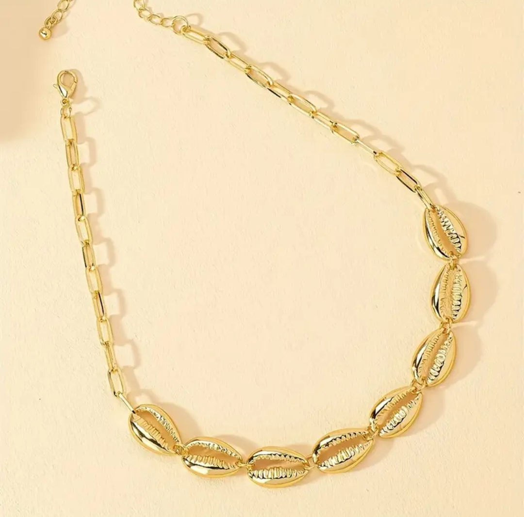 Nana Nzimbu-Zole Cowrie Shell Necklace - Gold Coated Ancestral Protection
