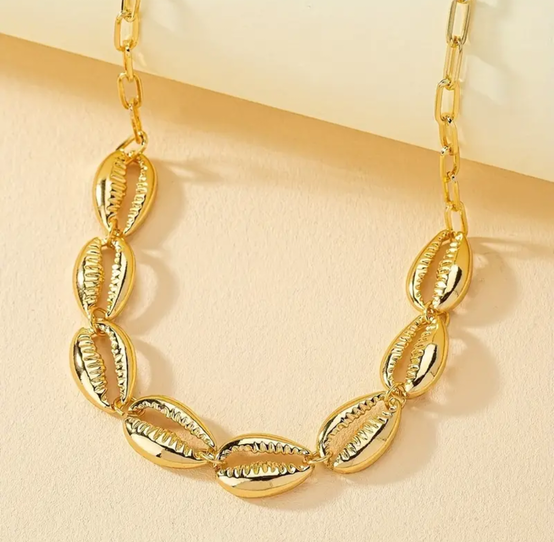 Nana Nzimbu-Zole Cowrie Shell Necklace - Gold Coated Ancestral Protection