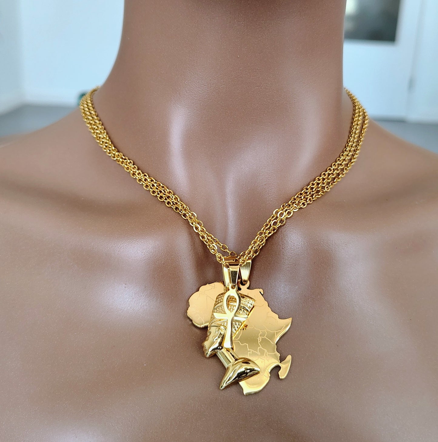 Ankh Nefertiti Katiopa Necklace ✨
